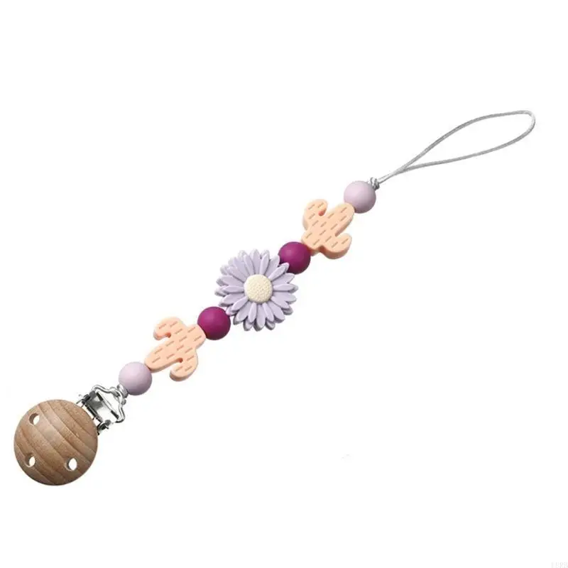 

Силиконовый зажим для соски для девочек и мальчиков, деревянные зажимы для малышей, игрушка для прорезывания зубов L8RB