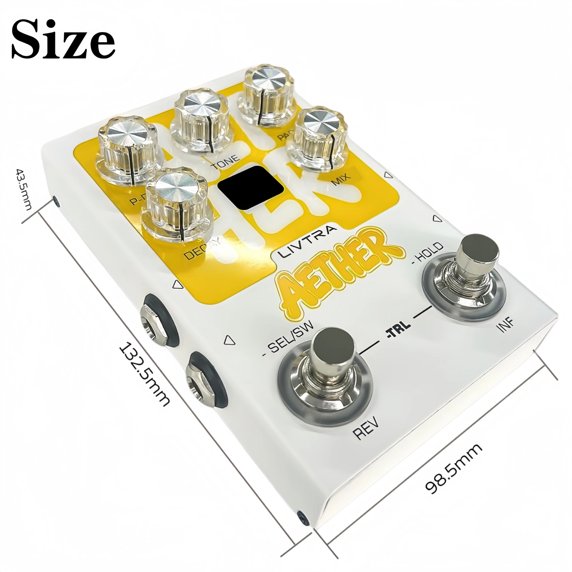 LIVTRA AETHER 9 Spatial Reverb Pedal,True Stereo I/O In/Out,USB Recording, Analog+Bypass,for Electric Guitar Player Studio/Live