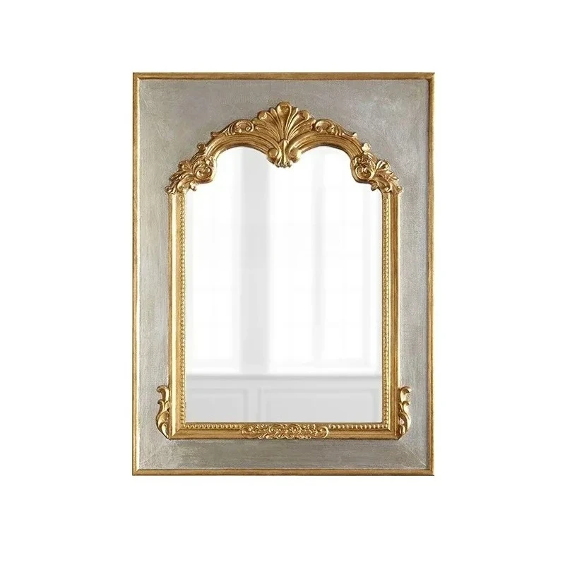carved entry porch mirror wall hanging light luxury decorative mirror wall hanging square fireplace mirror