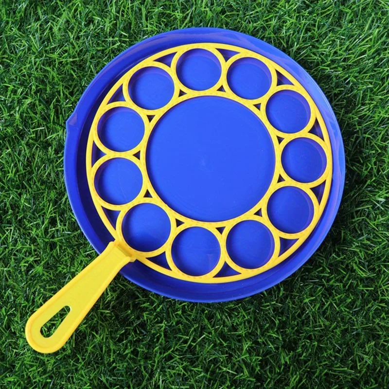 صانع فقاعات الصابون في الهواء الطلق آلة نفخ لوحة فقاعة الصابون الأزرق الداكن للأطفال هدية طبق كبير فقاعة مجموعة منفاخ #5