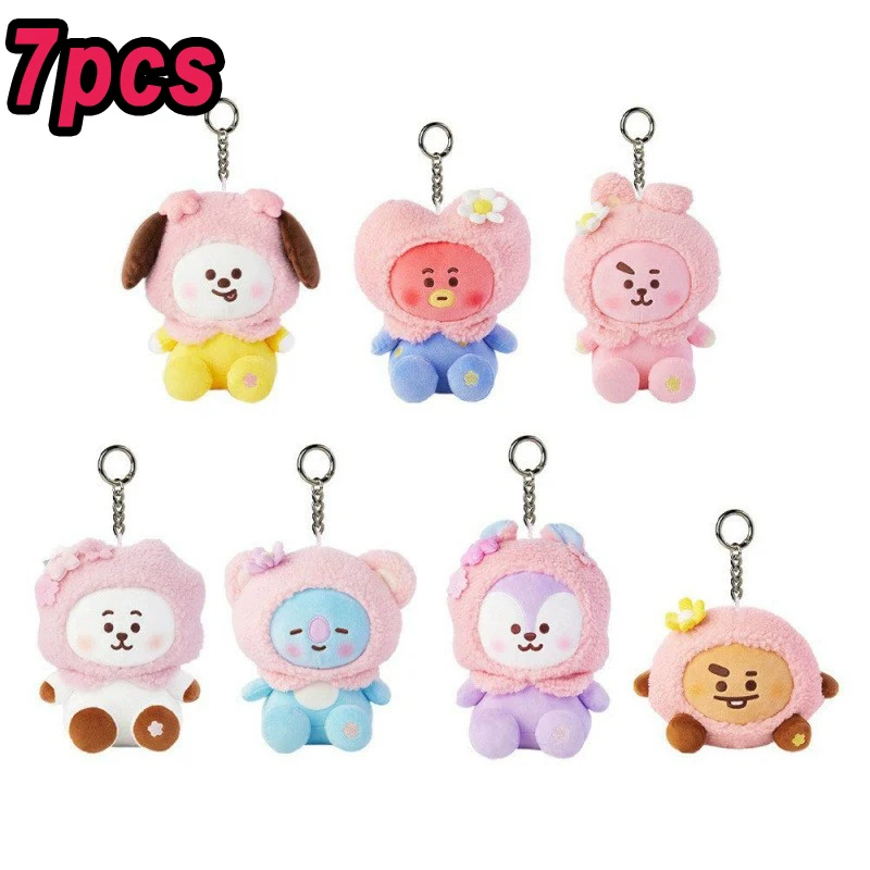 *BT21 Koya Chimmy Mang cute kawaii cartoon plush toy keychain high-value creative anime character peripheral keychain decoration view 5