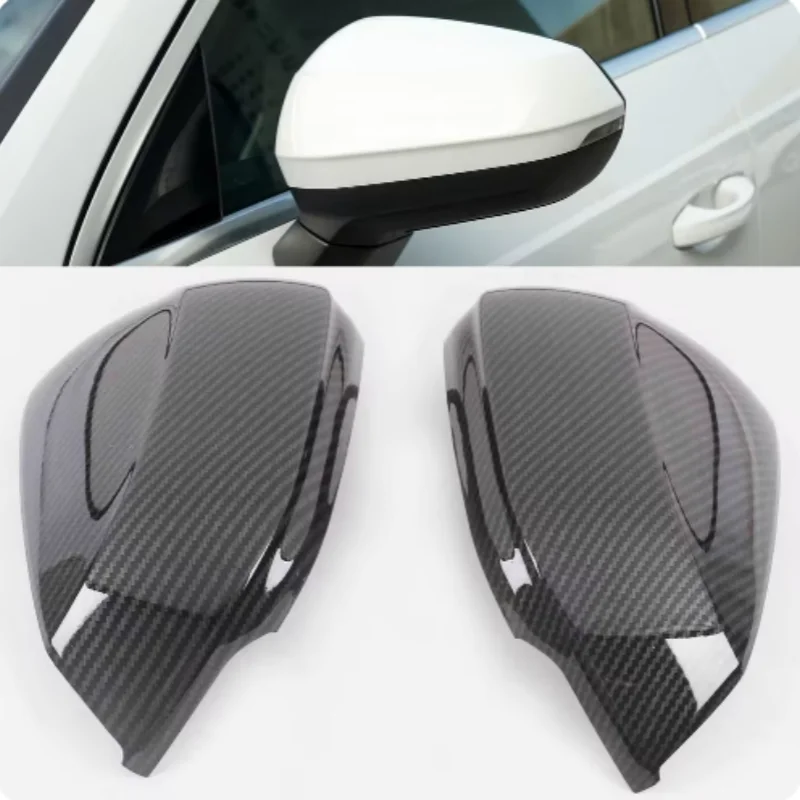 

For audi Q3 2019 - 2023 ABS chrome / carbon fiber fittings exterior kit car mirror cap, fuel tank cap shell trim cover trim