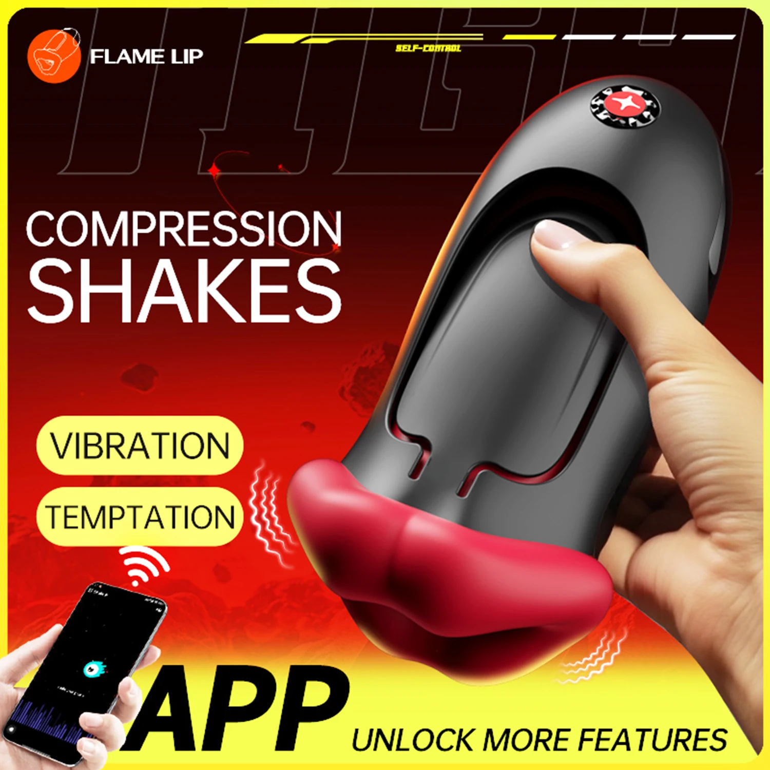 App Controlled Vibrating Masturbation Cup For Men With 9 Modes_voghion.com