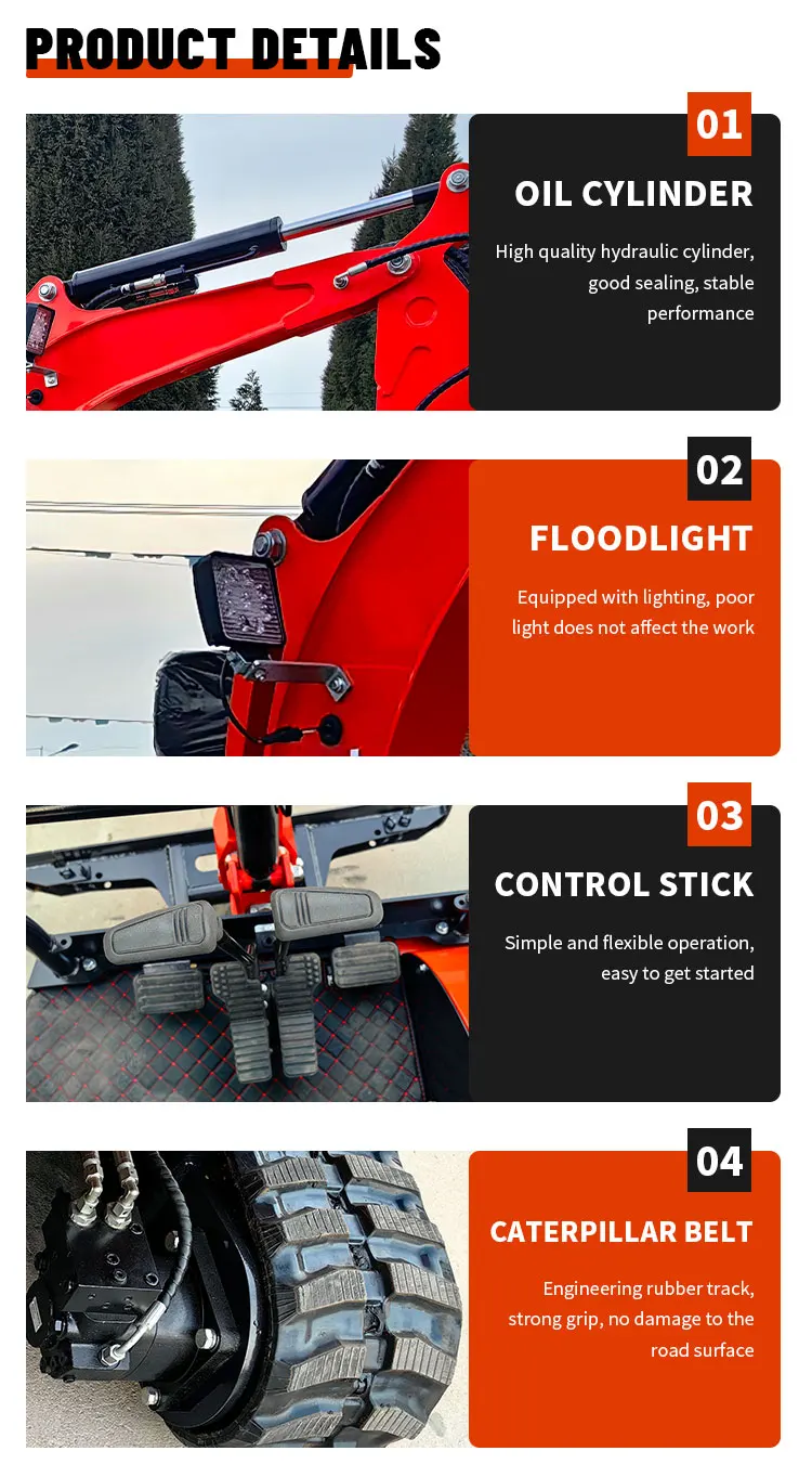 Mini-Bagger 2 Tonnen Kompakter Hydraulischer Raupenbagger OEM ODM Fabrik Großhandel für Händler und Vermietungsunternehmen – Detail 6