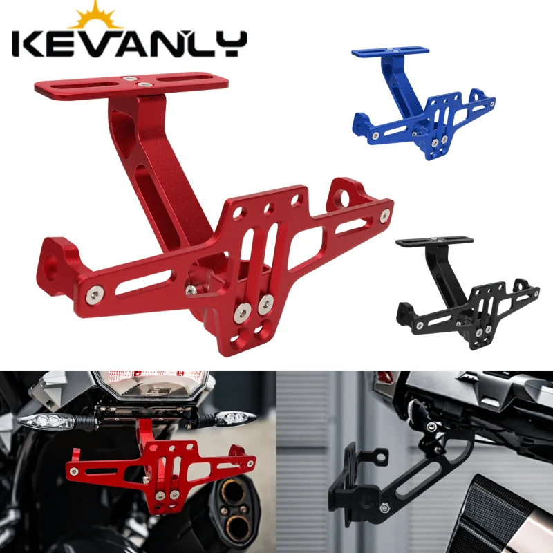 1pc Motorcycle Rear License Aluminum Alloy Bracket Universal Motorcycle Plate Mount Holder Motor Modification Accessories Parts