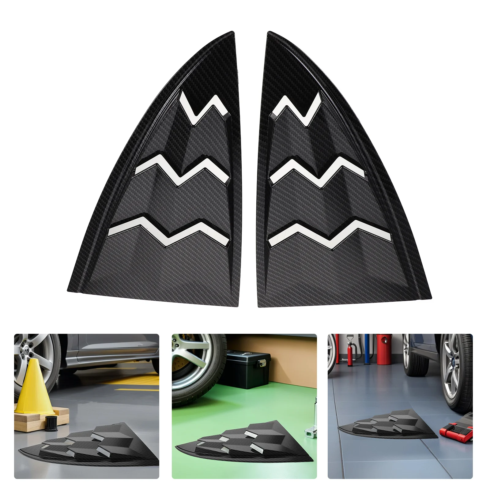 

2pcs Rear Side Window Louver Cover 2017-2021 3 Sporty Weather Resistant Auto Accessories Car Exterior Protection Panel