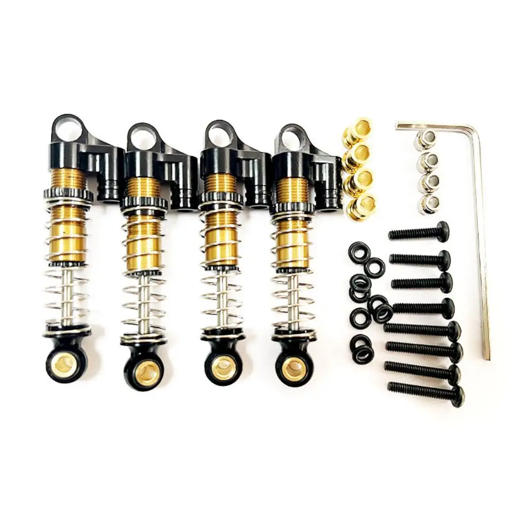 

4pcs 1/24 Negative Pressure Shock Damper Aluminum Alloy High Strength Rc Negative Pressure Shock Damper For FMS FCX24