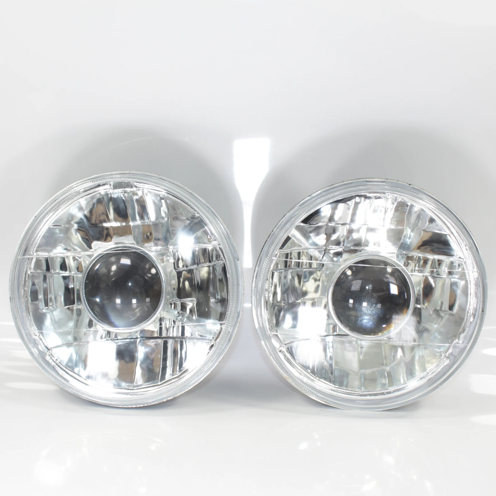 Halogen Crystal headlamps for Land Rover Defender head lights H4 round 7\