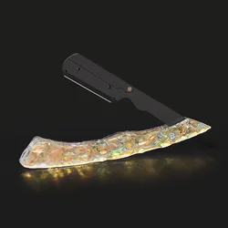 New Barber Men's Razor Hair Safety Manual Folding Stainless Steel Shaver Transparent Acrylic Handle Eyebrows Shaving Knife