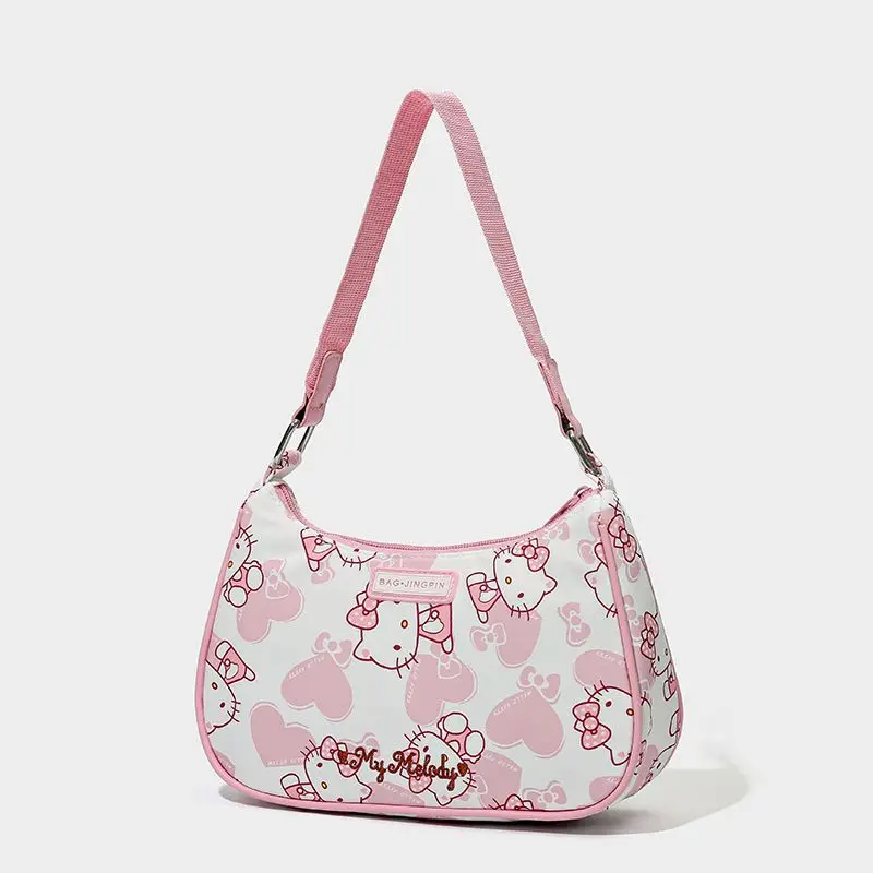 Miniso Hello Kitty Underarm Bag Women's Handbag Girls Shoulder Bag Purses and Handbags