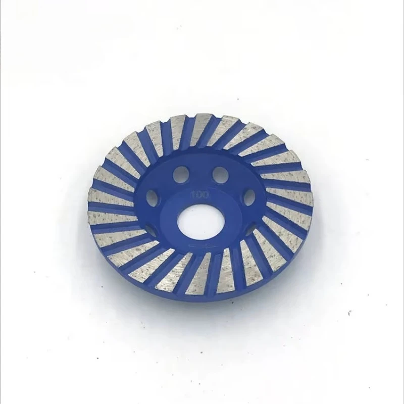 Roda gerinda berlian turbo untuk lantai beton batu granit 100*22.23mm 4in*7/8in.