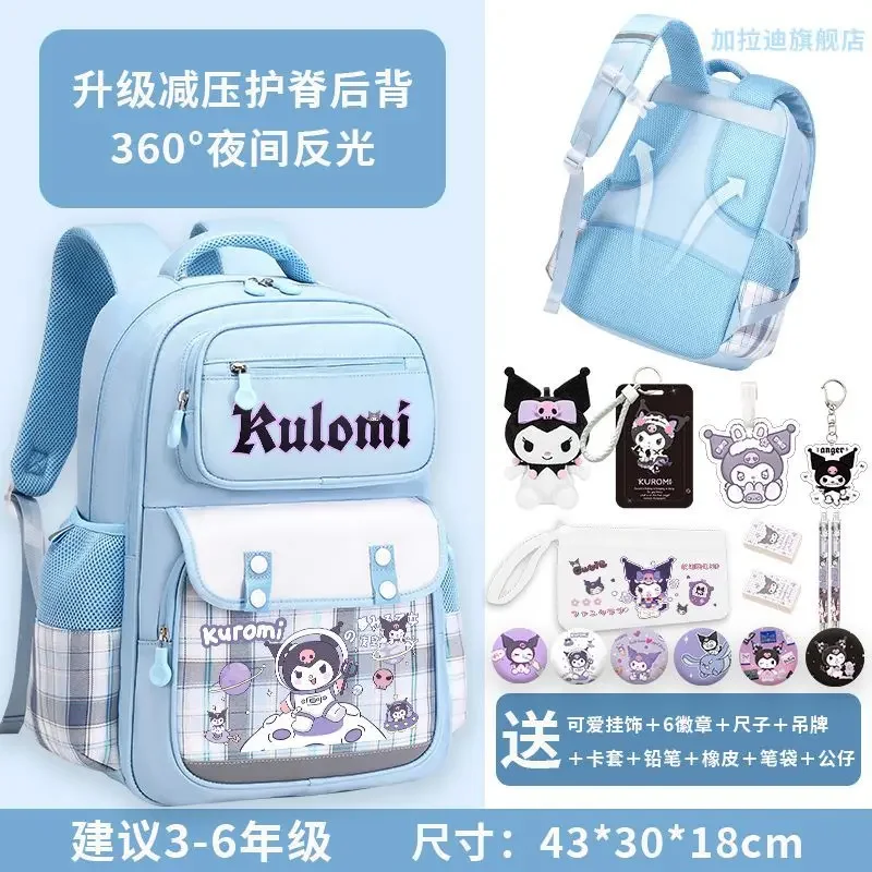 Sanrio Clow M tas sekolah Super ringan untuk anak perempuan pelajar lucu kapasitas besar ransel pelindung tulang belakang anak-anak