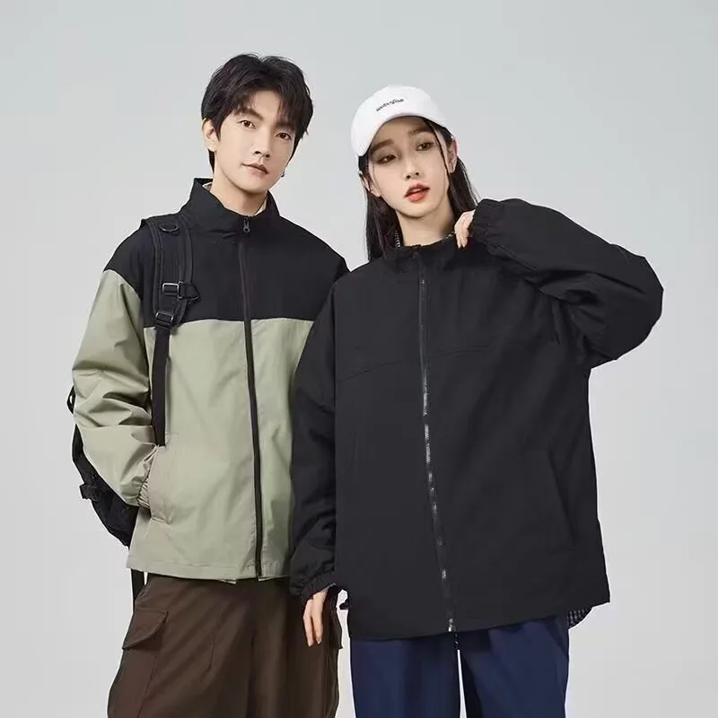 Casual Style Windproof Waterproof Spring Autumn Jacket for Men And Women Sporty Casual Hiking Outfit Standard Fit Multi Pocket
