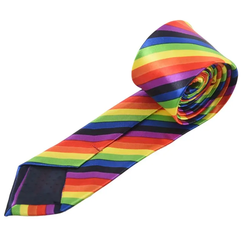 gravata-masculina-texu-3x-estilo-casual-fina-e-slim-para-casamentos-e-festas-19-listras-coloridas-arco-Iris