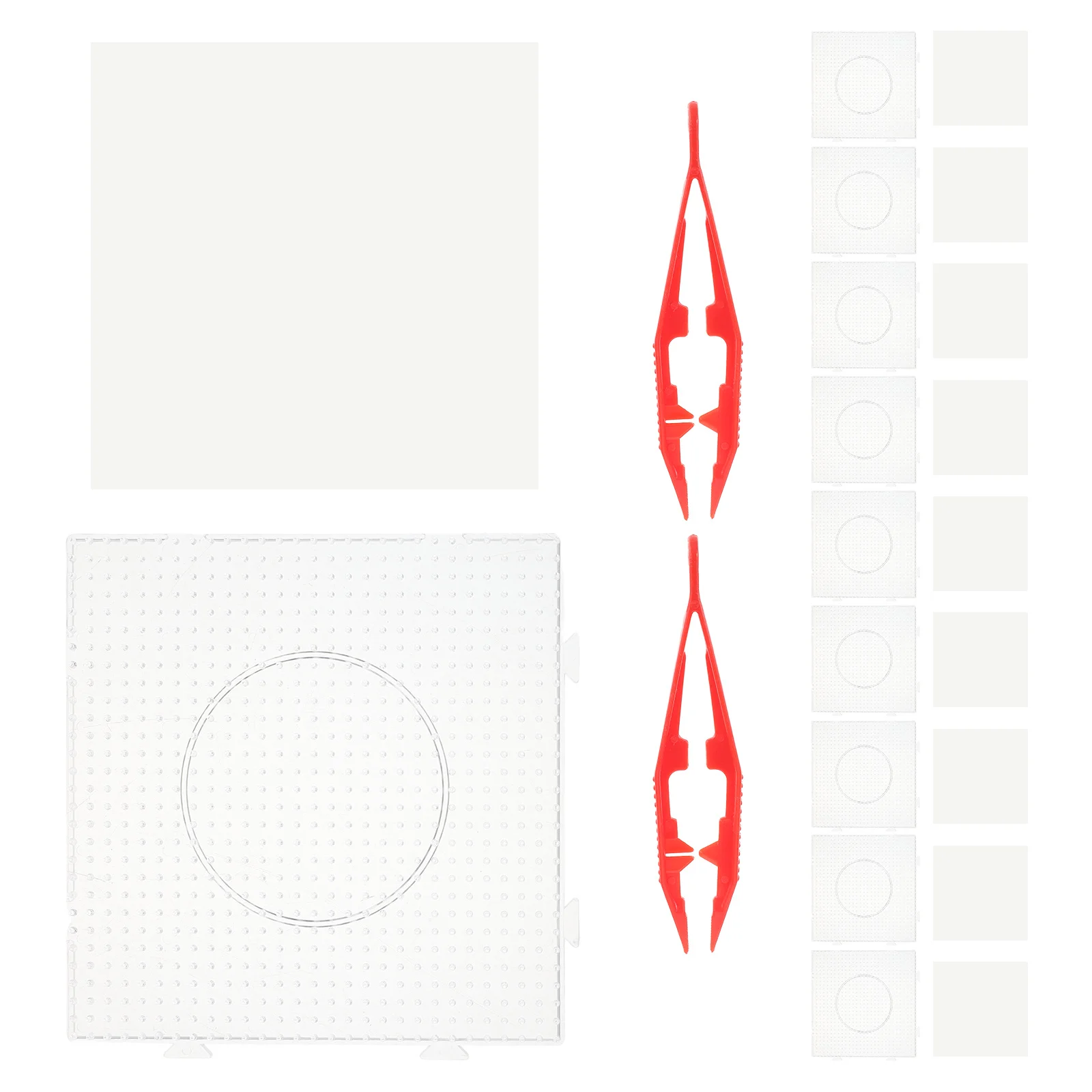 

1 Set Clear Plastic Pegboard For Fuse Beads Large Connectable Beading Board Craft Kit Diy Art Projects Spacious Sturdy Safe