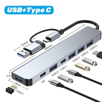 7-IN-2 USB C HUB Type C Adapter Splitter Thunderbolt 3 Docking Station Laptop Adapter With For Macbook HUAWEI Xiaomi PC