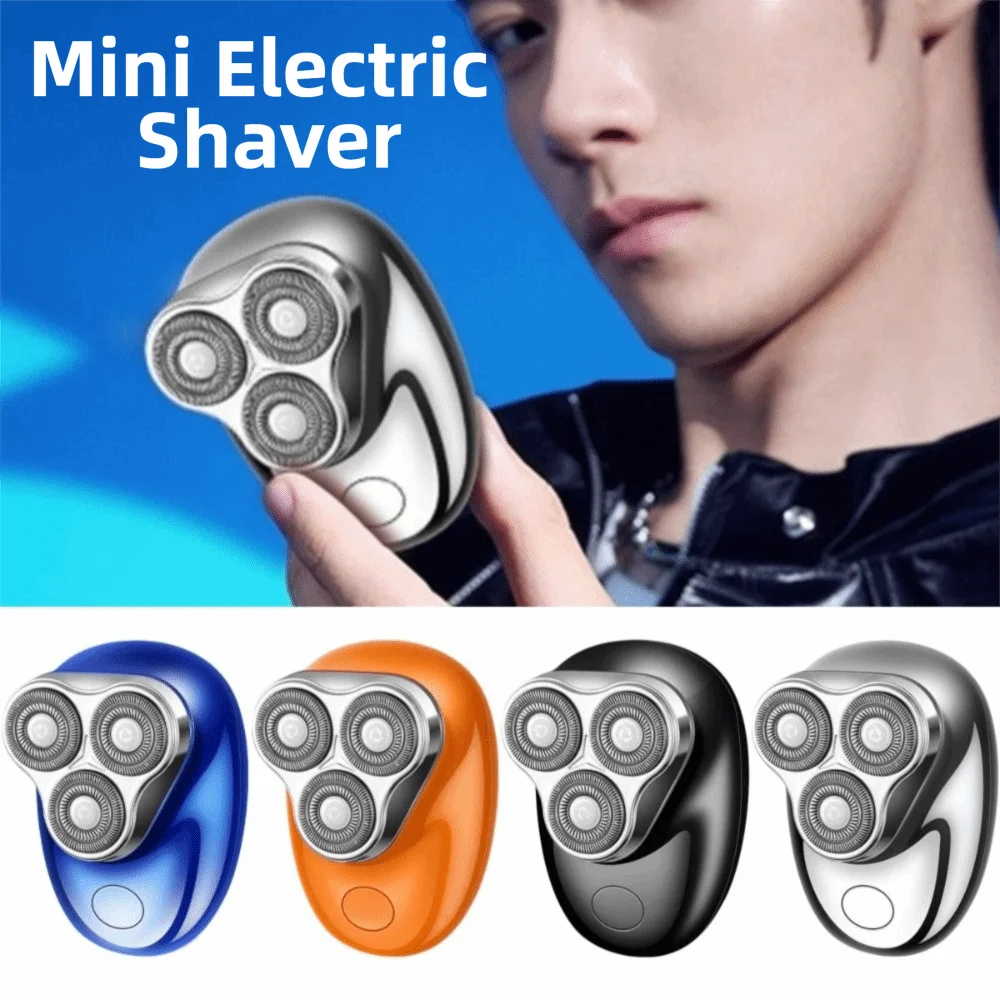 Cordless Mini Electric Shaver Lightweight Compact Pocket Size Men Electric Shaver Washable Dual-Purpose Design