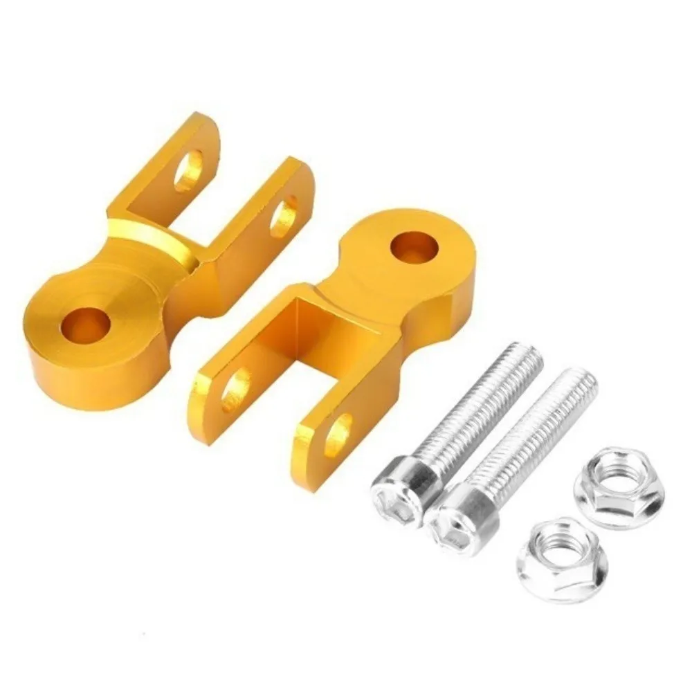 2 قطعة/المجموعة دراجة نارية من سبائك الألومنيوم الارتفاع موسع الثقيلة مقاومة للاهتراء دراجة نارية صدمة جهاز رافع #2