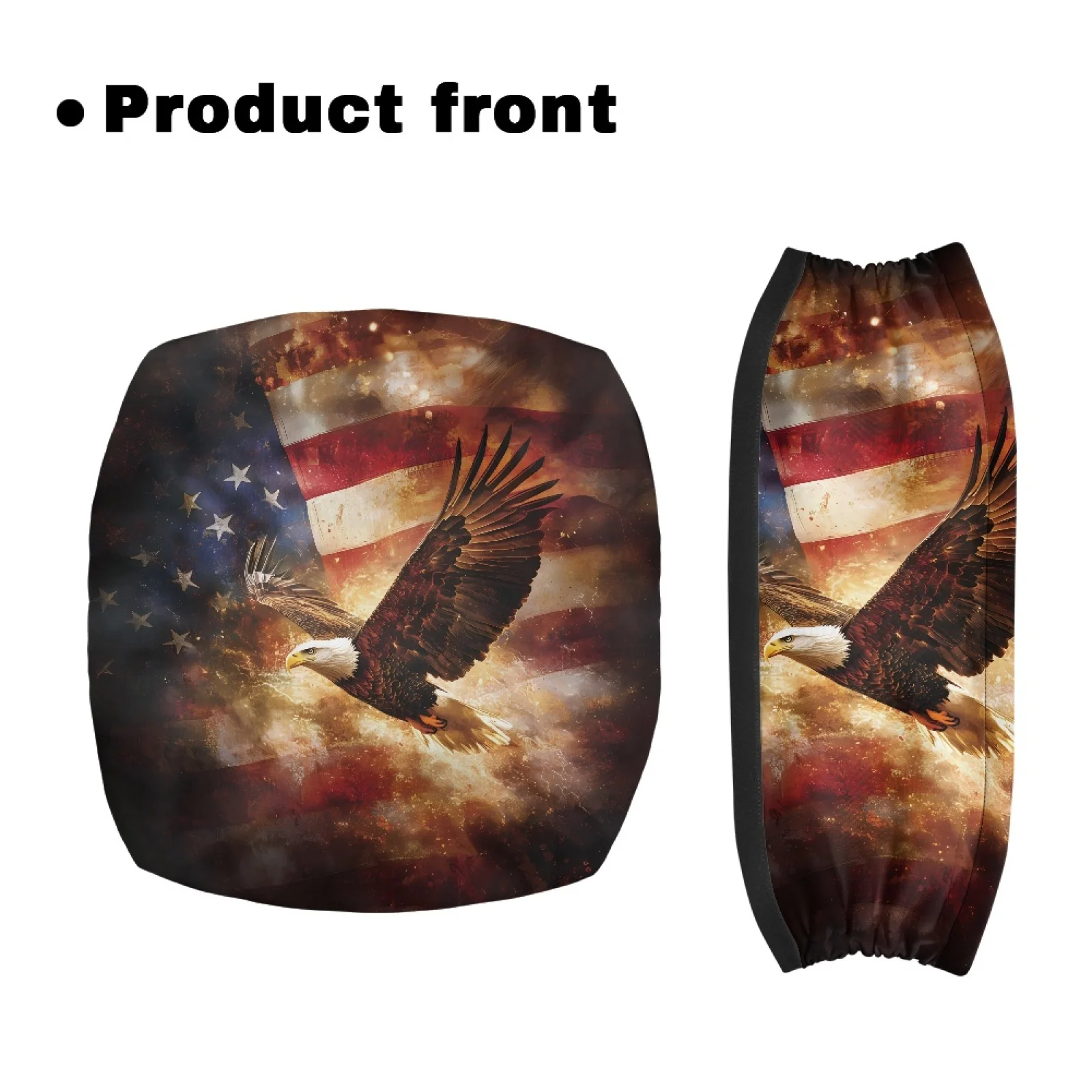 Coloranimal Eagle Flag Print 2 Pcs Walker Seat Covers for Senior Rollator Walker Seat Backrest Cover New Design