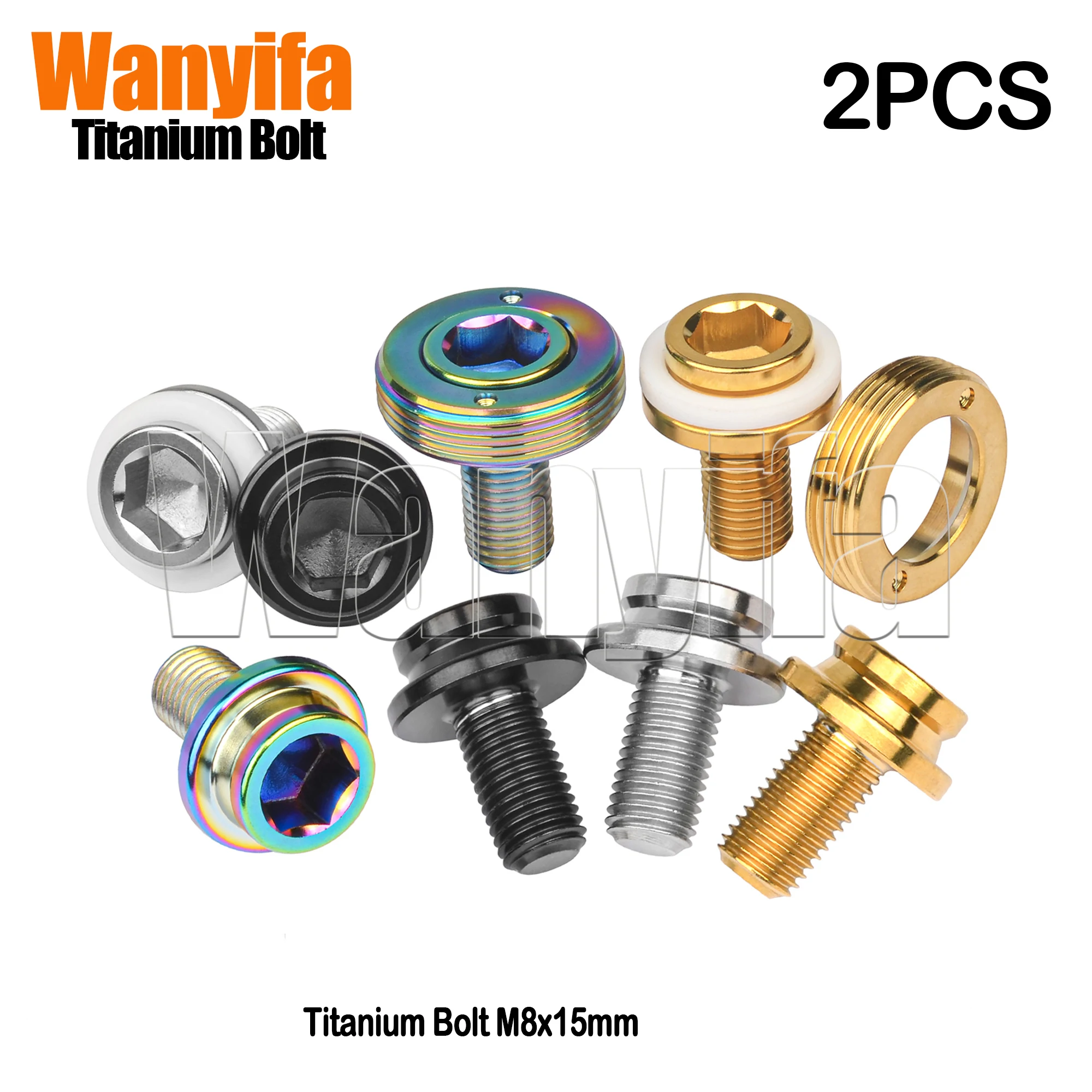 

Wanyifa Titanium Bolts Kits M8x15mm Hex Shaft Screws for MTB Part Motorcycle Center Axle Modification Accessories