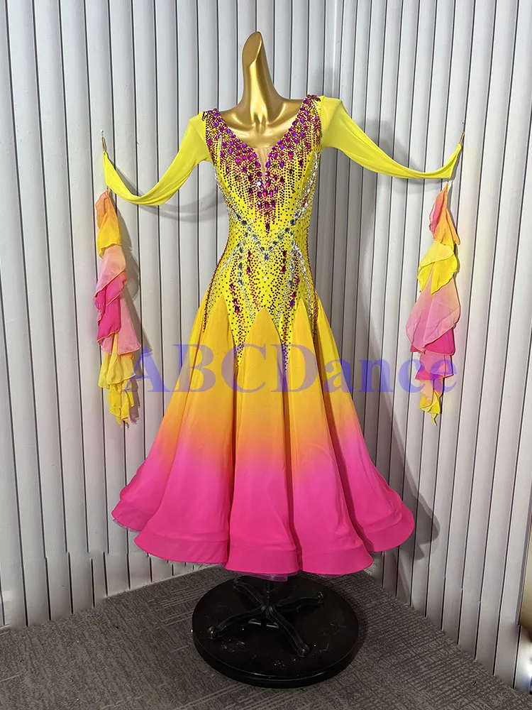 

ballroom dance dress Standard dance dress ballroom gown waltz dancewear gradation color ABCDance