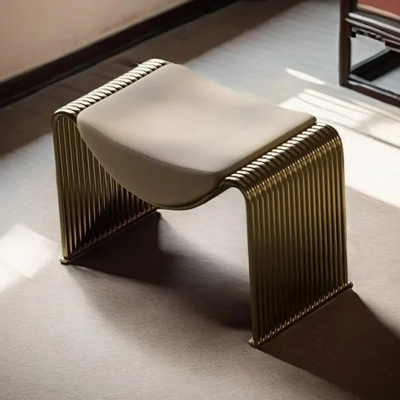 

Household entrance wearing shoes into the door dressing chair, Italian light luxury shoe changing stool