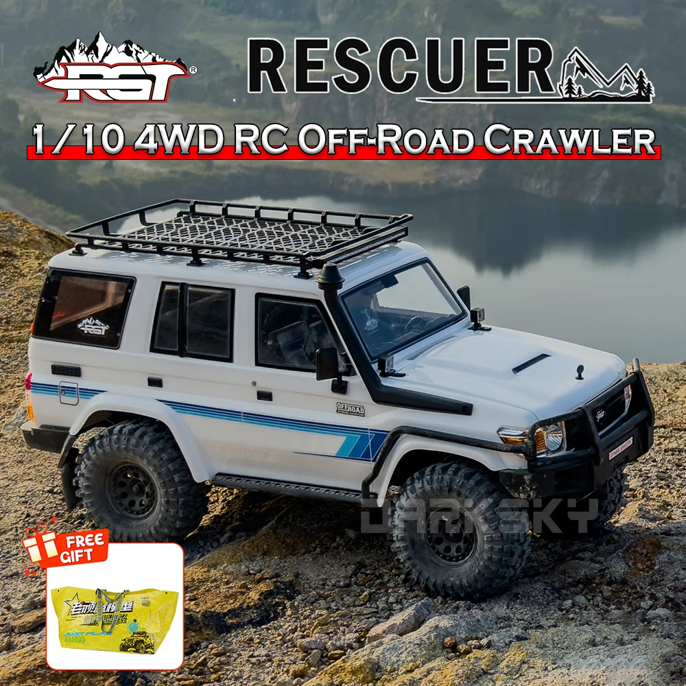 RightEX86190-Modèle de voiture télécommandée électrique pour adultes et enfants, jouets de simulation de sauveteur, LC76 versiRTR, changement à deux vitesses, 1/10 RC