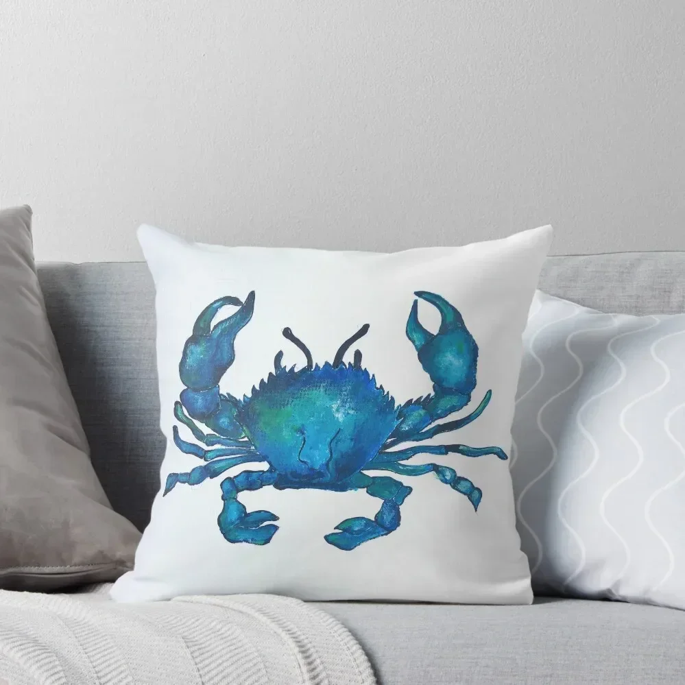 

Crab art by Christine Onward Throw Pillow Pillowcases Cushion Child home decor items pillow