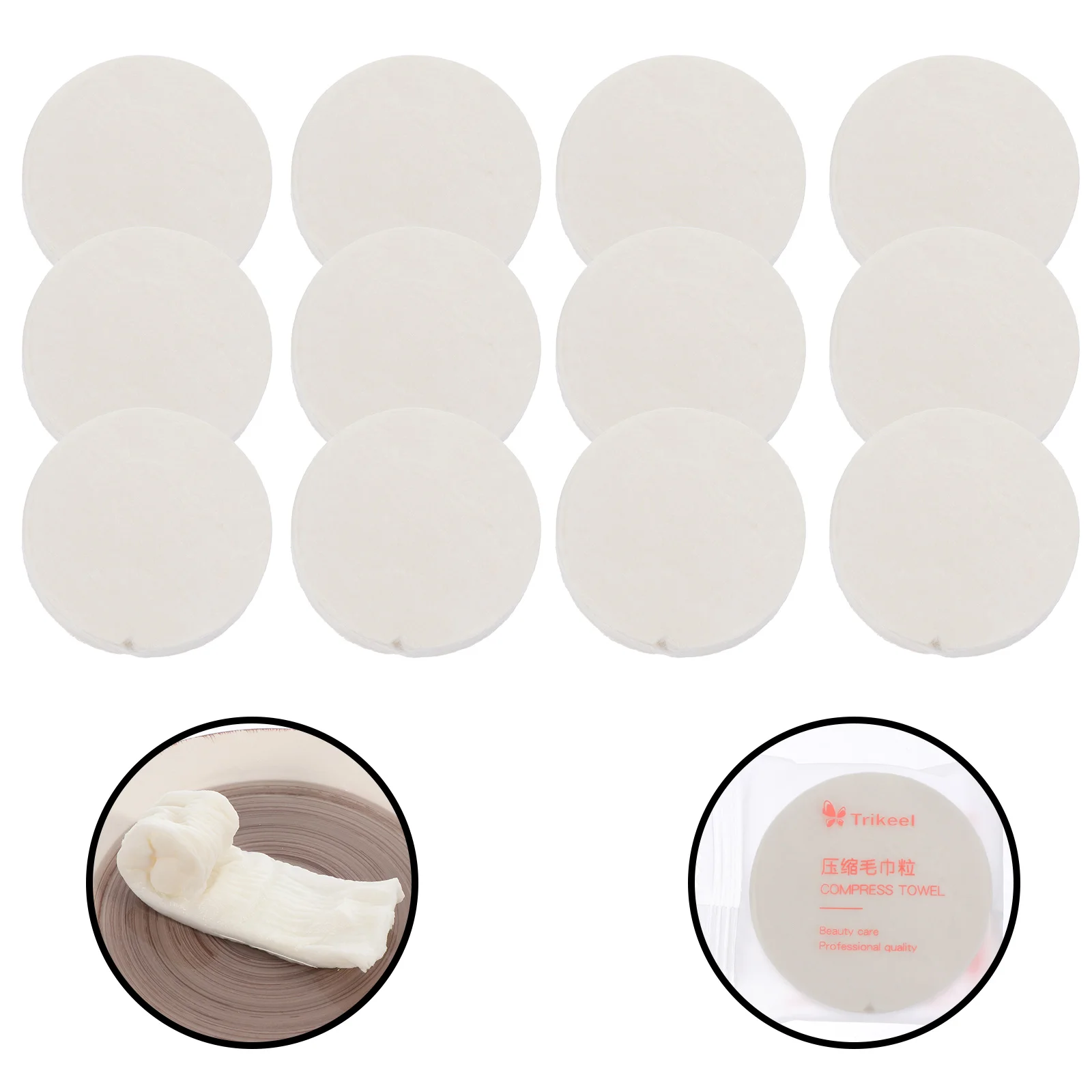 12 ชิ้นผ้าฝ้ายผ้าขนหนูบีบอัดทิ้งเดินทางทําความสะอาดดูดซับความงามโรงแรมการเดินทางที่มีประโยชน์ขนาดเล็กกลางแจ้ง