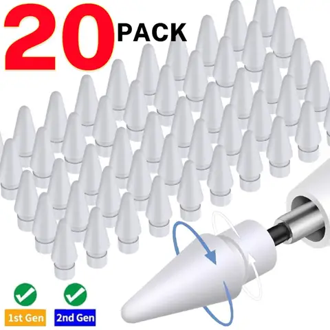 Apple Pencil 1세대 2세대 iPencil용 교체 연필 팁 iPad Pro Pencil 1/2 스타일러스 파인 펜촉용 부드러운 예비 펜촉