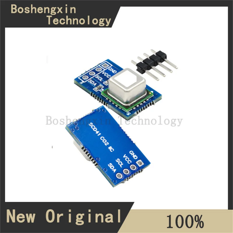 1 個 SCD40 SCD41 ガスセンサーモジュールは CO2 二酸化炭素温度と湿度を検出ツーインワン I2C 通信