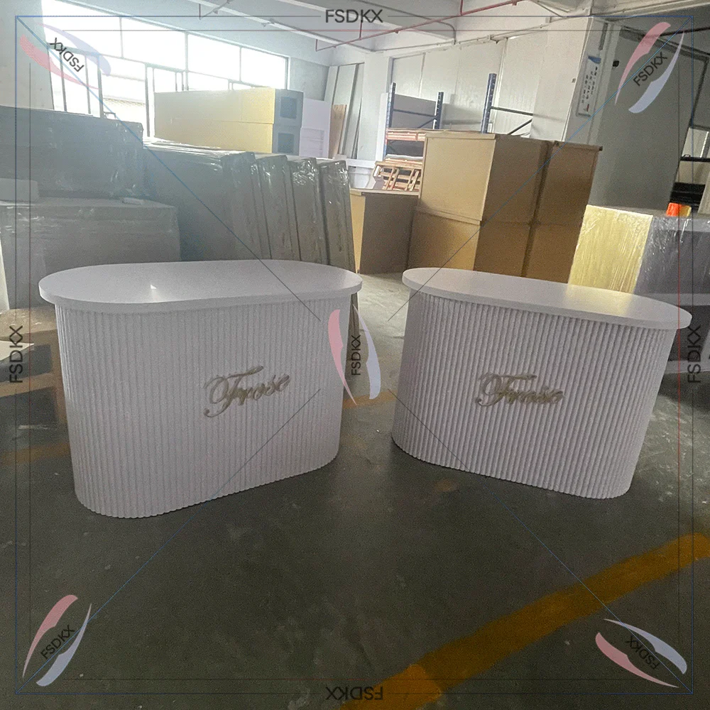 

Hot Quality PVC Bar Table Commercial Furniture Rectangular High Bar Counter Table For Wedding Decor