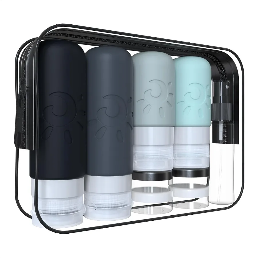 

18 Pack travel Bottles for Toiletries TSA Appd Silicone Travel Containers Leak Proof Refillable Travel Accories for Shampoo Con