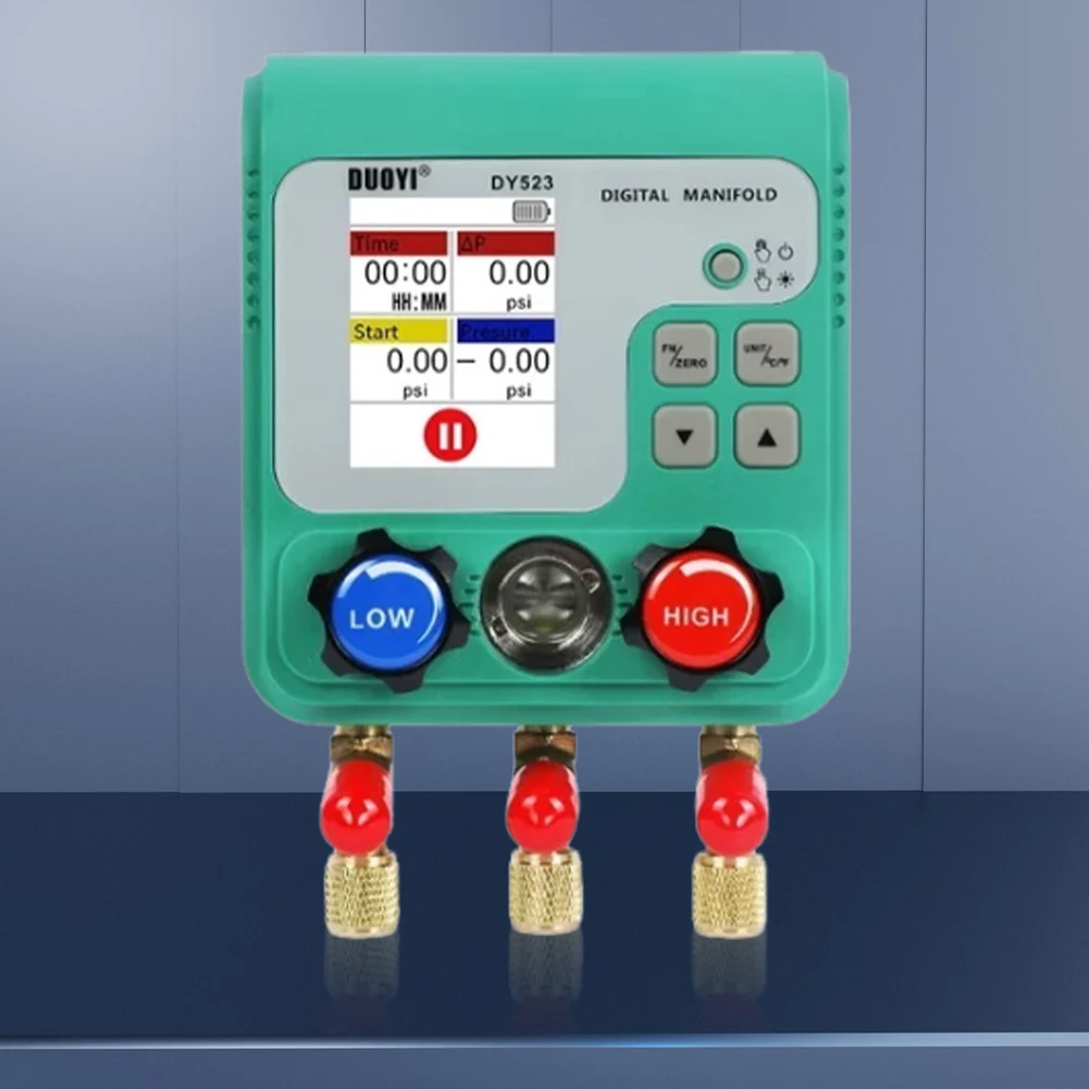 0-6000Kpa wskaźnik podciśnienia chłodniczego Dy523 cyfrowy Mainfold Hvac klimatyzator próżniowy miernik temperatury ciśnienia Tester