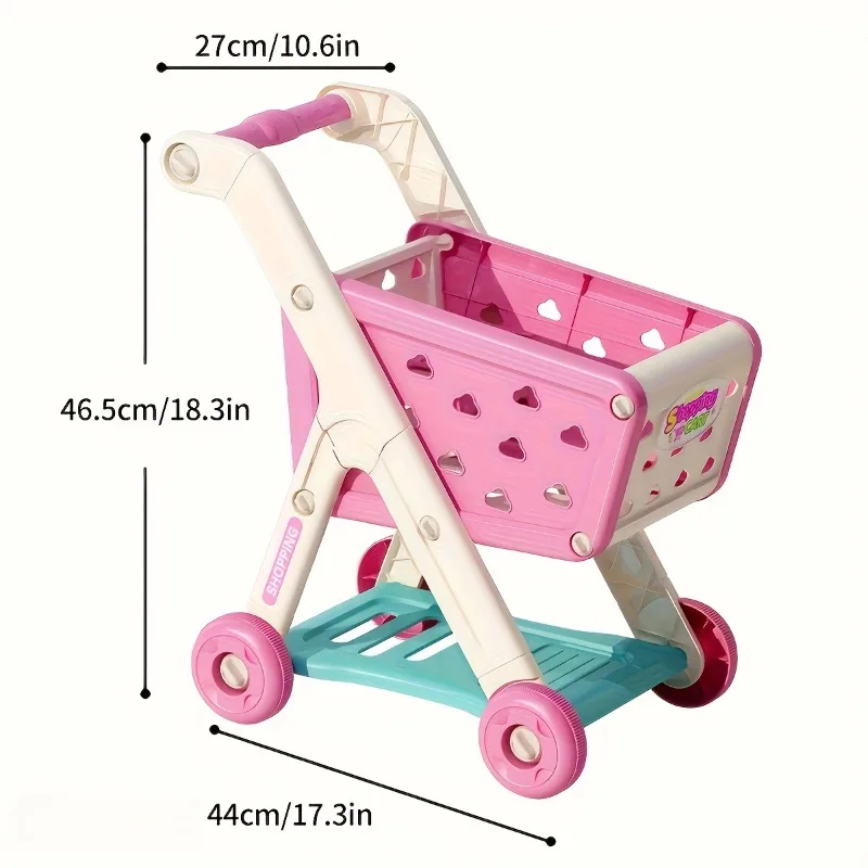 역할놀이 과일 자르기 장난감 세트, 주방 슈퍼마켓 쇼핑 카트 장난감, 남아 여아 조기 교육용 장난감