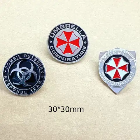 3 st Classics Biohazard Service Evil Resident Emaljbrosch Nål Kavajslag Ryggsäck Metall Märken Mode Smycken Accessoarer Drop Shi 10 best sales Pin Resident Evil - №2