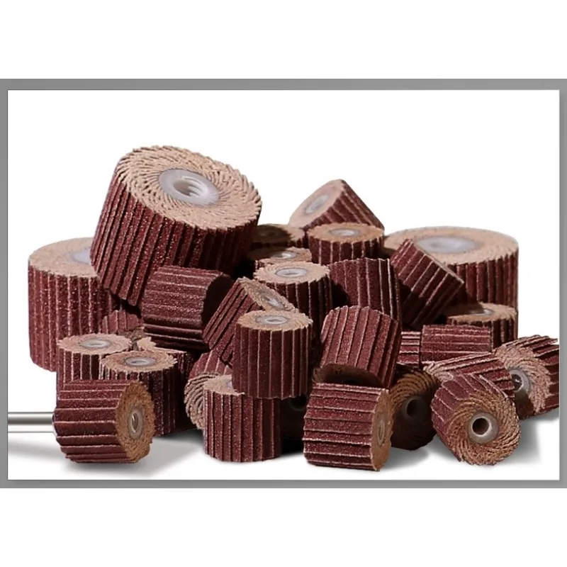 10/12/15/20mm Sanding Flap Sandpaper Gauze Wheel Metal Polishing Rust Removal Chiba Wheel Electric Grinding Head 3mm Shank