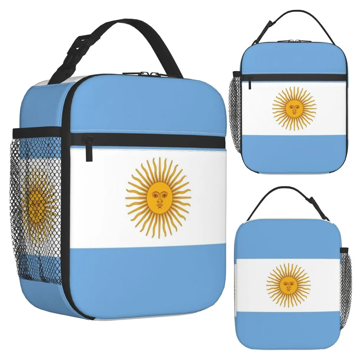 Flag Of Argentina Insulated Lunch Bag for Women Picnic Storage Food Boxes Leakproof Container Cooler Thermal Lunch Box Tote