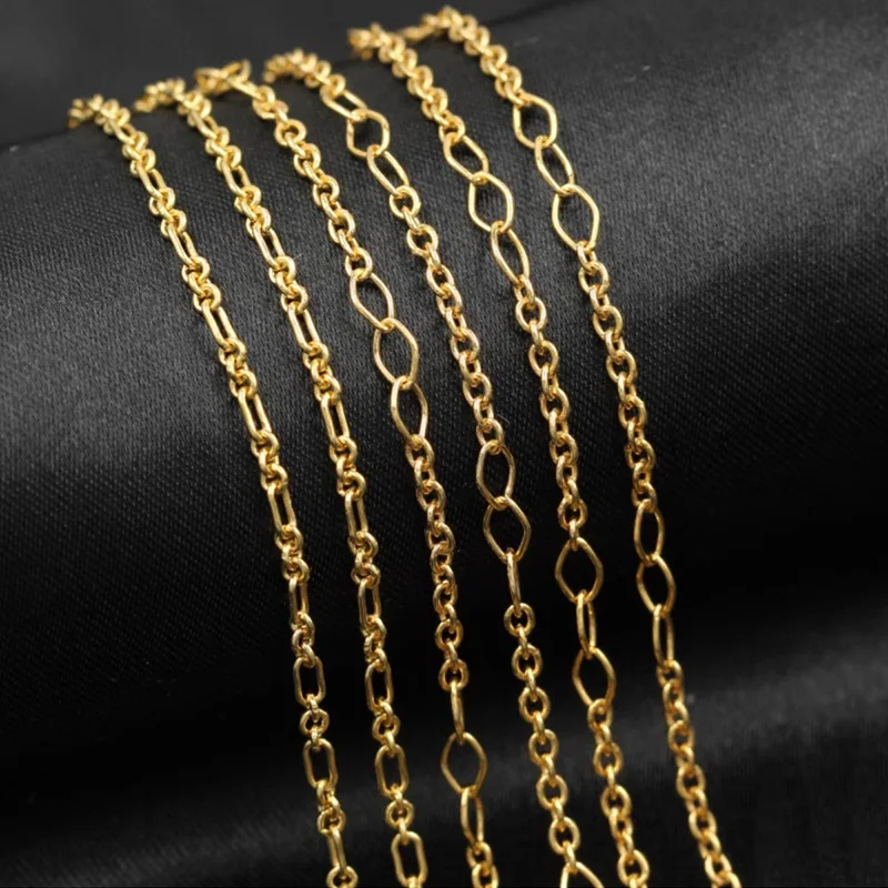 2mm 3+1 Cable Chain 14K Gold Filled 1 Meter For Sale Footage Unfinished Cable Chains Wholesale BULK DIY Jewelry Findings