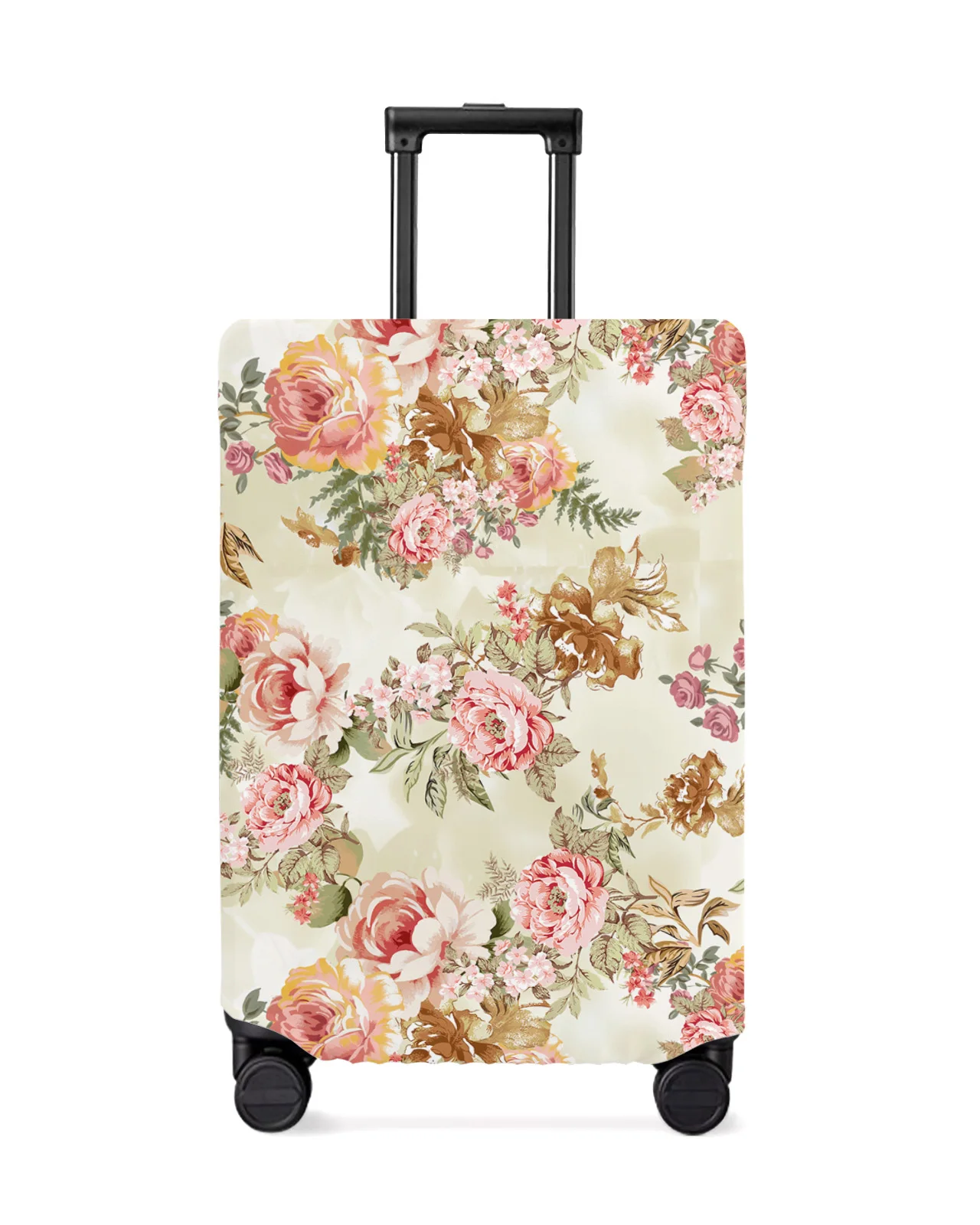 

Vintage Flower Leaf Abstract Luggage Cover Stretch Suitcase Protector Baggage Dust Cover for 18-32 Inch Travel Suitcase Case