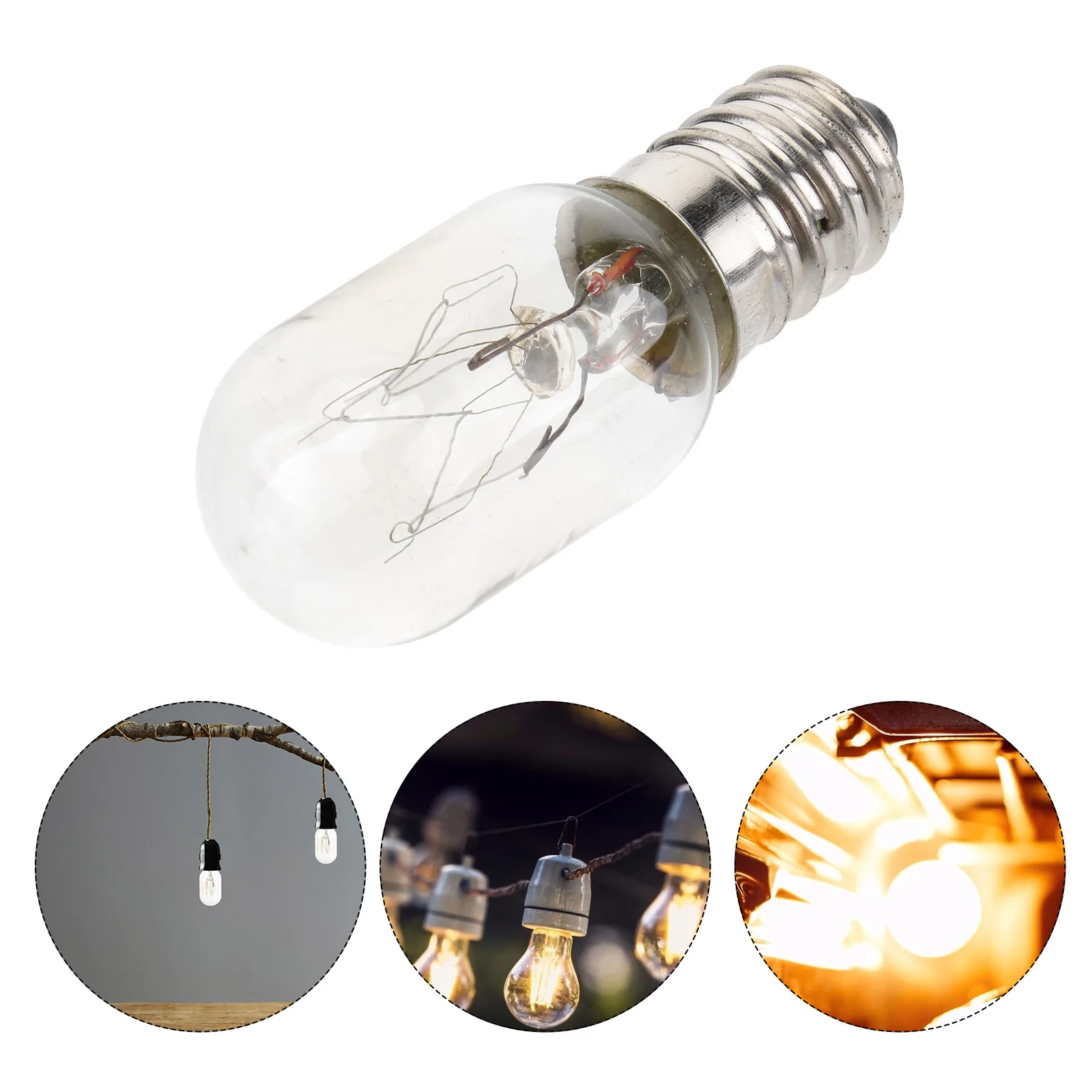 

4 PCS E14220v Refrigerator Range Hood Bulb Fridge Light Kitchen Ventilator Lamp