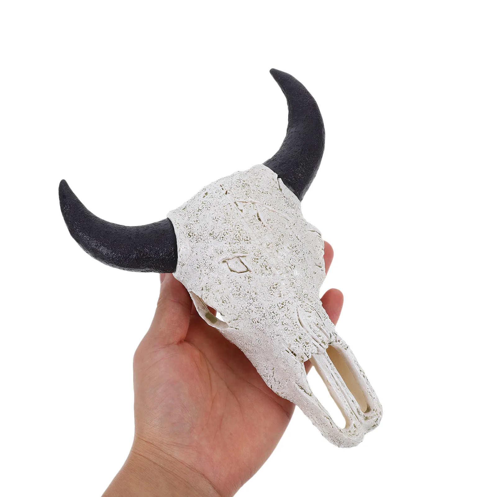 Bull Horn Skull Wall Hanging Decor Sturdy PVC Easy Assembly Suitable for Living Room Office Animal Head Head Wall Mount Decor