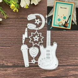 Guitar set Frame Metal Cutting Dies Stencils For DIY Scrapbooking Decorative Embossing Handcraft Template
