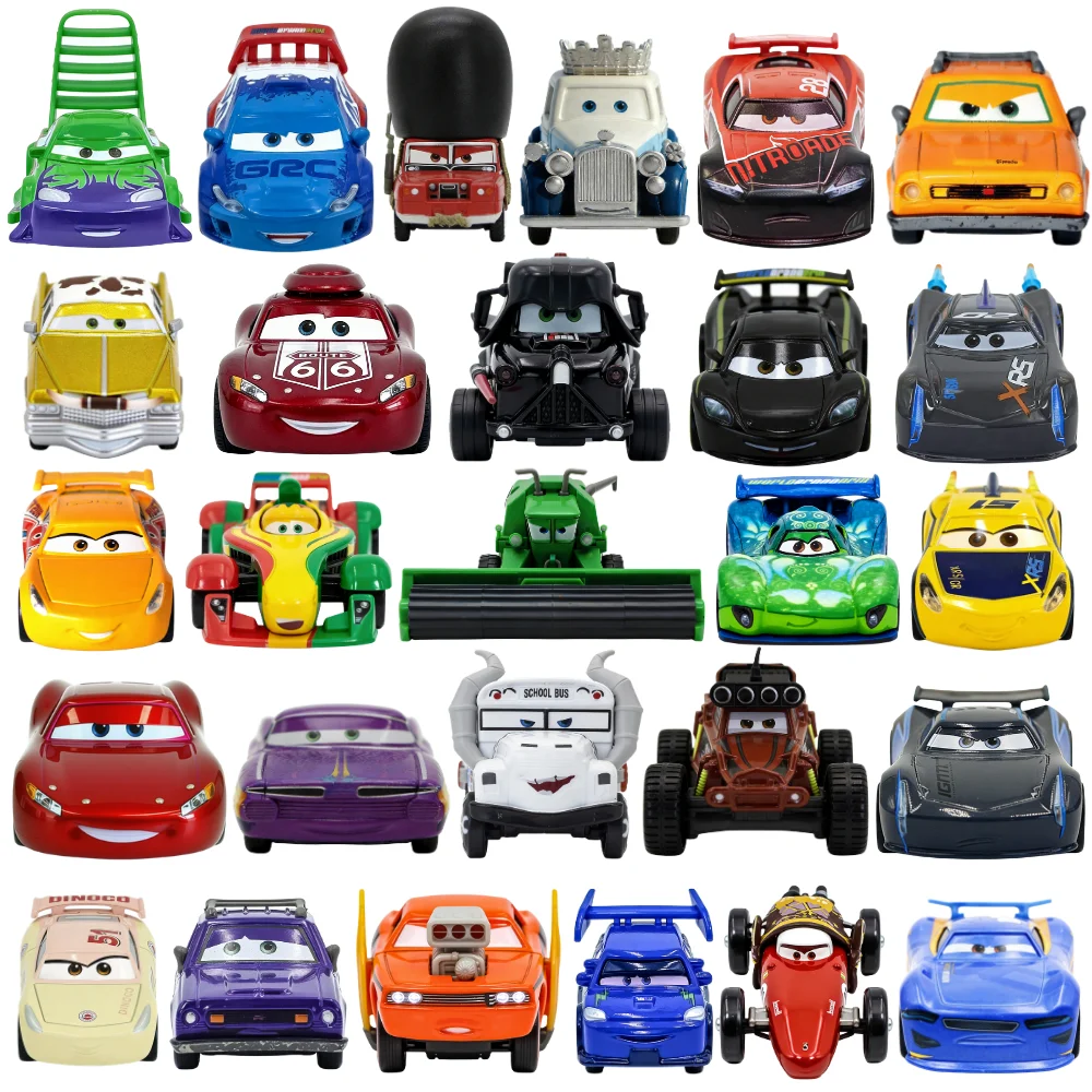 1:55 Disney Pixar Cars 3 Lightning McQueen Francesco Mack Truck Jackson Alloy Racing Car Collection Modellset Festtagsgeschenke