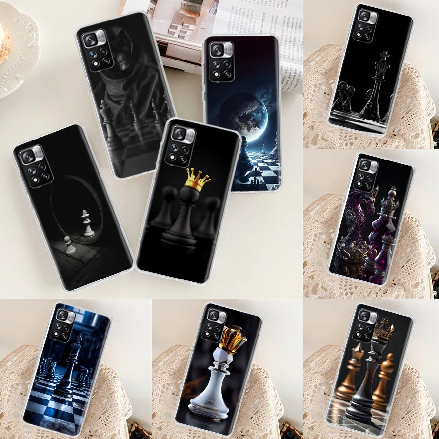 Competitive Chess Game Phone Case For Xiaomi Poco X3 GT X4 NFC M4 M5 M5S X7 X6 X5 Pro 5G M3 Mi F6 F5 F4 F3 F2 F1 M2 Capa Coque H