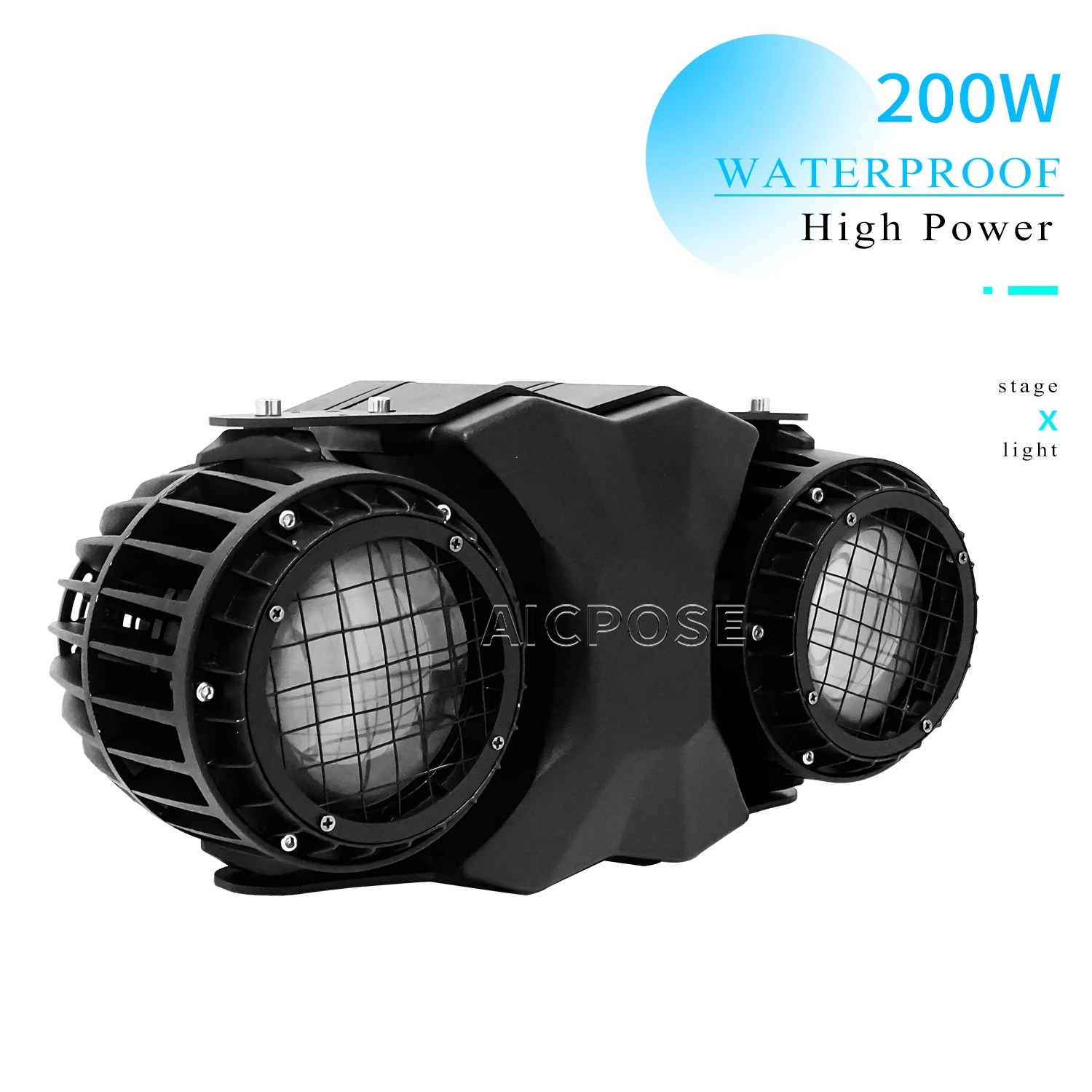 

2X100W COB Audience Light Cool White/Warm White IP65 Waterproof Stage Light DMX Control DJ Disco Outdoor Show Lighting