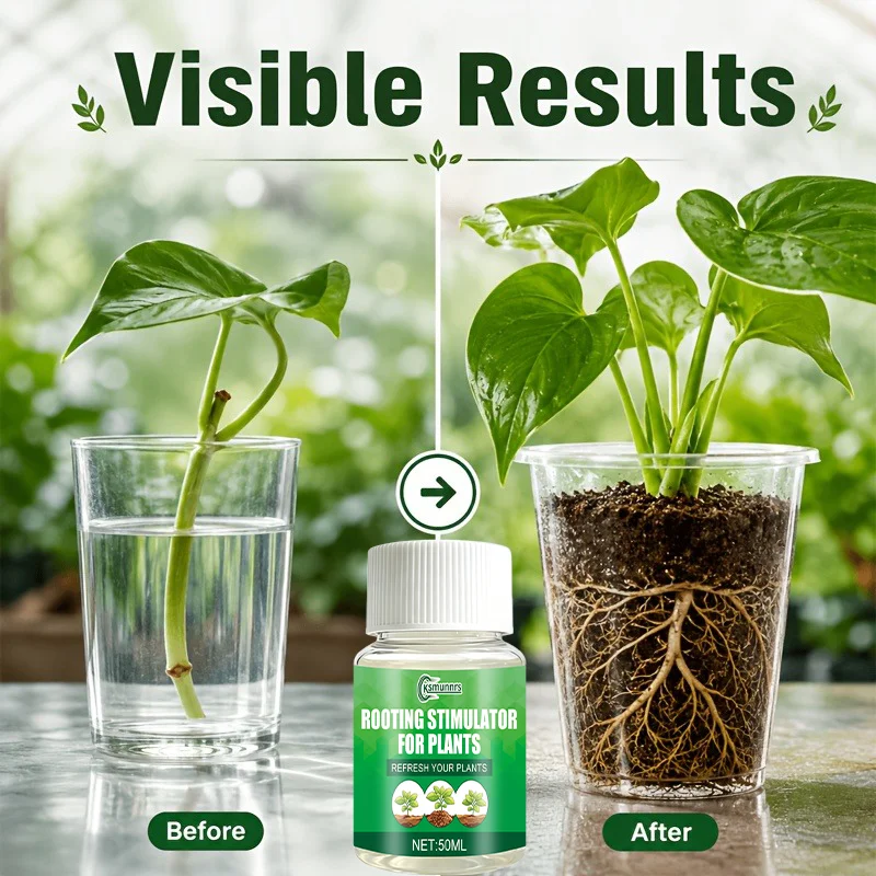 Root Stimulation Solution for Potted Plants - Indoor & Outdoor Dense Root Growth Promoter Plant Root Enhancer