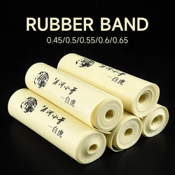 2M Slingsshots White Rubber Band 0.45-0.65mm High Rebound Wear-resistant Antifreeze Rubber Band Hunting and Shooting Accessories