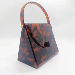 Borse da sera acriliche di nuova marca borsa da frizione leopardata ambra nera borsa da donna di lusso firmata portafoglio da sposa borsa da ballo