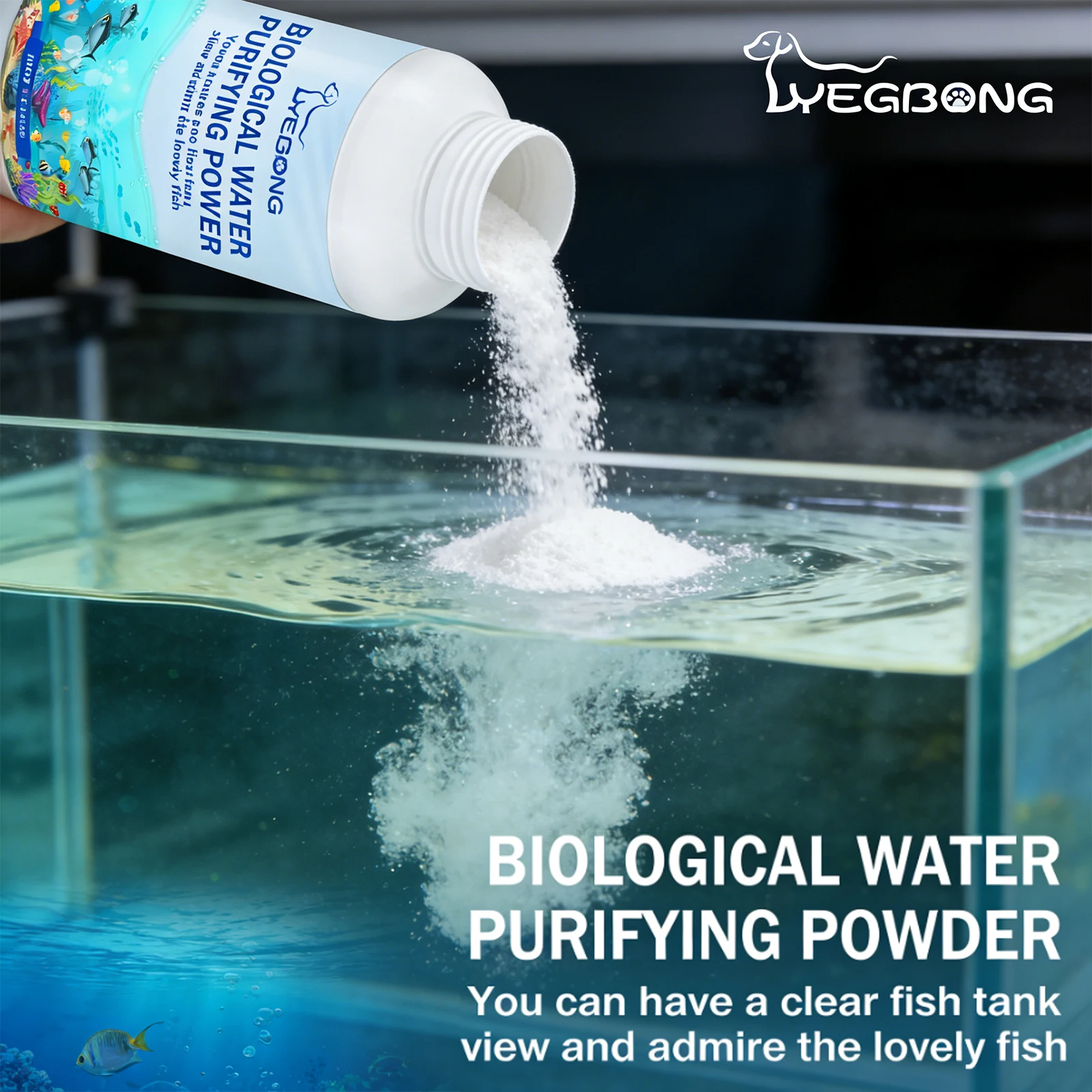 

Fish Tank Water Purifier Powder Quickly Purify Water Quality Remove Algae Preventing Fish Diseases Instant Algae Removal Powder
